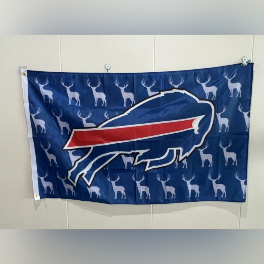 Buffalo Bills Christmas Winter Flag Banner 3 x 5 Limited